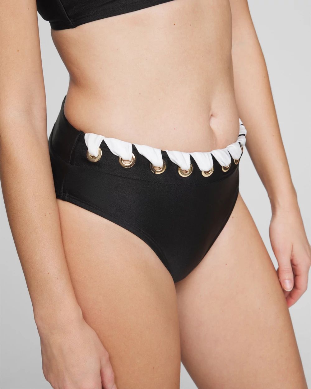 Grommet Lace-Up Bottom | White House Black Market